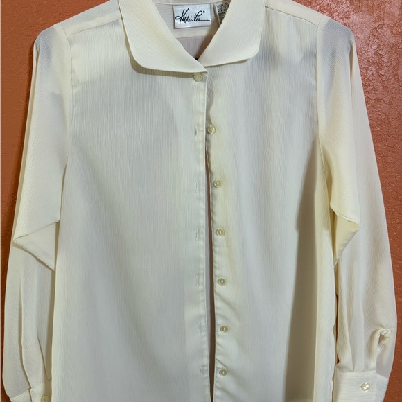 Cream Button-Up Blouse - Picture 1 of 3